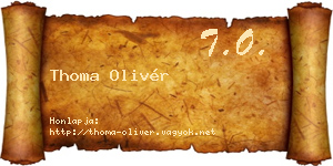 Thoma Olivér névjegykártya